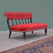 Aesthetic Movement Ebonised Occasional Settee