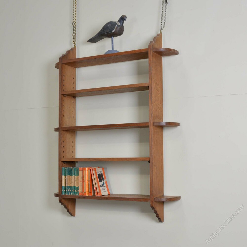 Cotswold School Oak Hanging Shelves Antiques Atlas