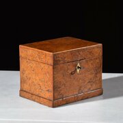 George III Burr Elm Tea Caddy