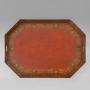 Georgian Octagonal Scarlet Papier Maché Tray