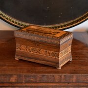  Tunbridge Ware Rosewood Tea Caddy By Henry Hollamby