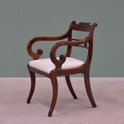 Regency Mahogany Sabre Leg Armchair