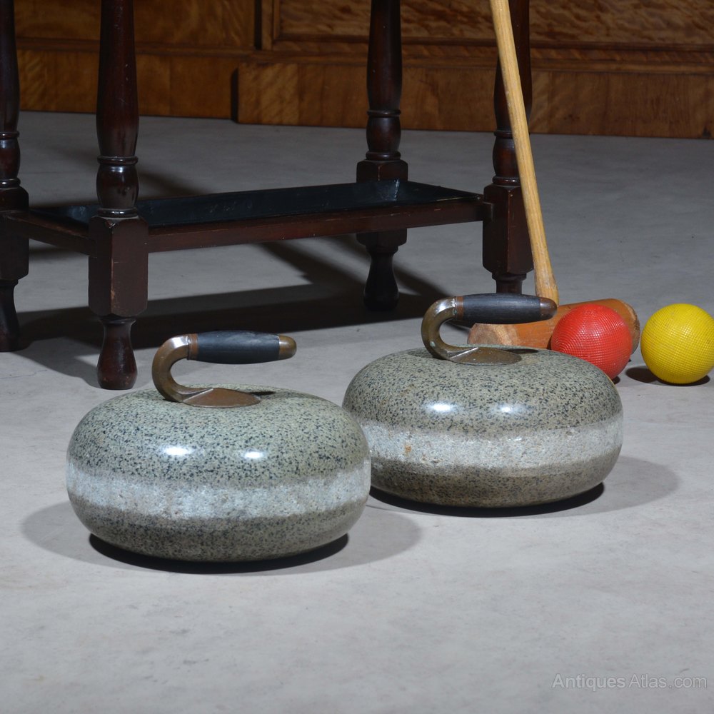 Antiques Atlas Scottish Pair Of Curling Stones