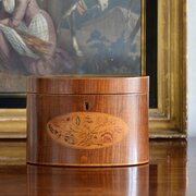 Sheraton Oval Harewood Tea Caddy