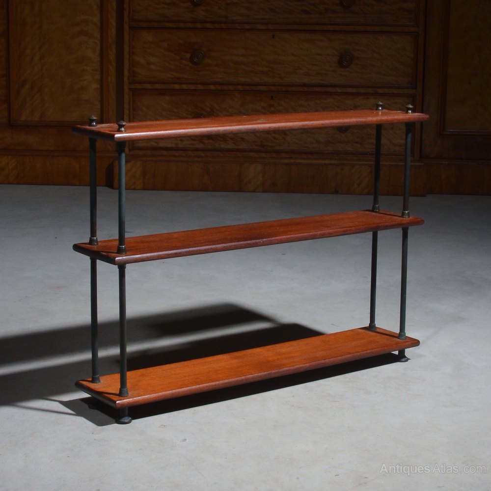 Teak Campaign Shelves as965a658 / LB14825 Antiques Atlas