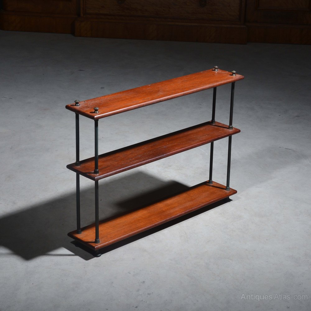 Teak Campaign Shelves as965a658 / LB14825 Antiques Atlas