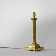 Victorian Brass Corinthian Column Lamp