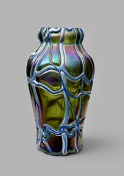 Art Nouveau Pallme Konig Iridescent Glass Vase