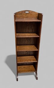 Arts & Crafts Narrow Deep Bookcase Heart
