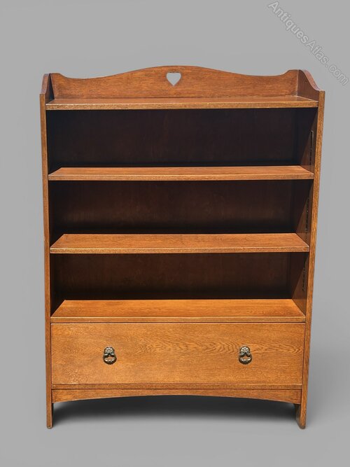 Good Large Arts & Crafts Oak Bookcase Liberty