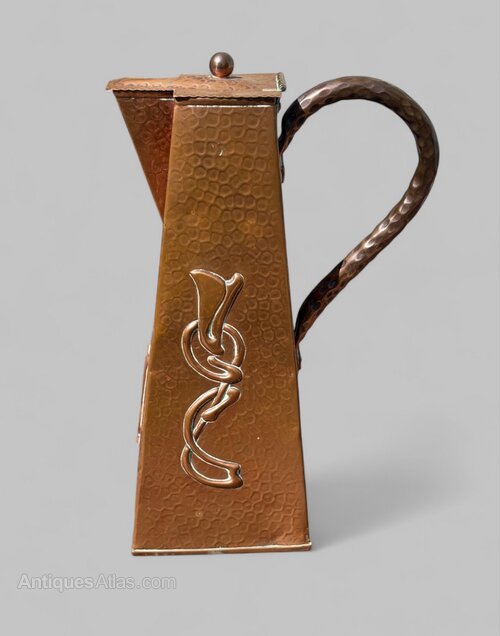 J F Pool Copper Arts & Crafts Water Jug