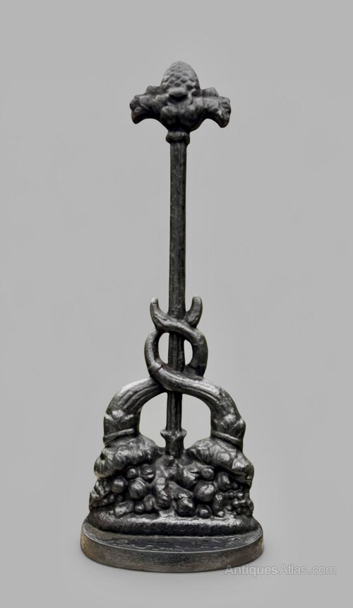 Mid Victorian Cast Iron Cornucopia Door Stop