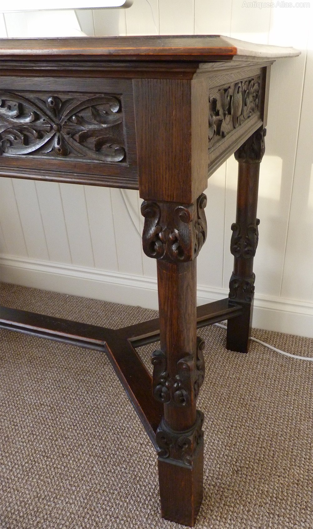 Oak Writing Table By Wylie And Lochhead Antiques Atlas