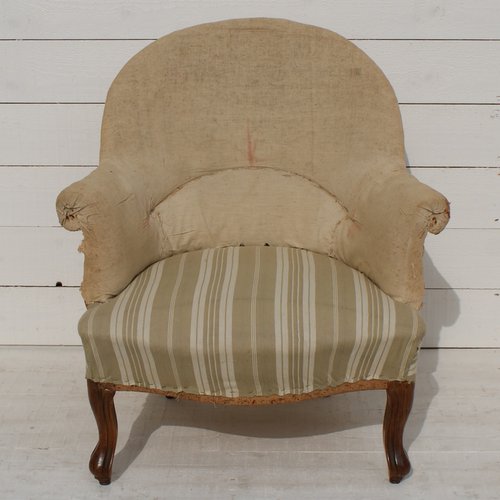 Antique French 'Crapaud' ArmchairsUpholstery Inc Antiques Atlas