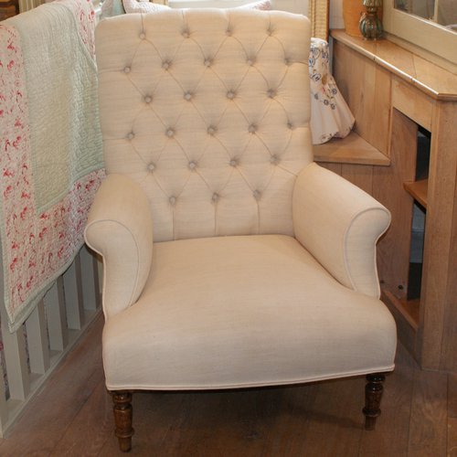 Antique French Linen Armchair Antiques Atlas