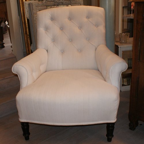 Antique French Linen Armchair Antiques Atlas