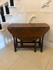  Antique 17th Century Oak Gateleg Dining Table