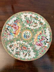 Antique Chinese Canton Rose Medallion Plate