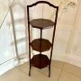 Antique Edwardian Mahogany Three-Tier Cake Stand