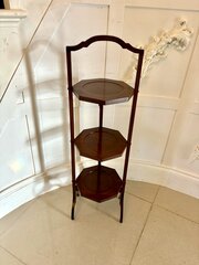 Antique Edwardian Mahogany Three-Tier Cake Stand