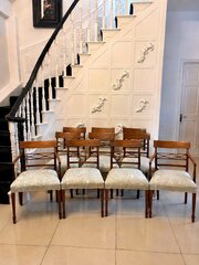  Antique Edwardian Set Of Ten Dining Chairs