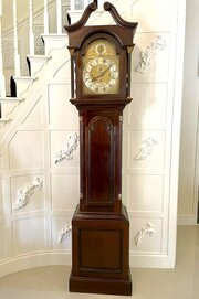 Antique Eight Bell Musical Grandfather Clock