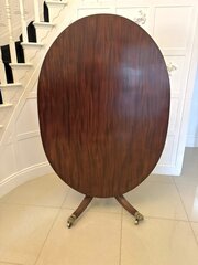 Antique English Regency Oval Tilt Top Dining Table