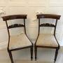Antique English Regency Pair Rosewood Side Chairs 