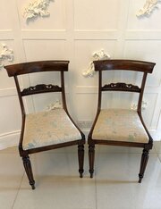 Antique English Regency Pair Rosewood Side Chairs 