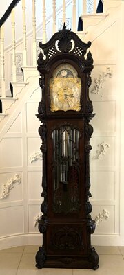 Antique Exhibition Quality Carved Longcase Clock