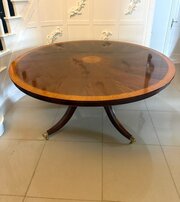 Antique Figured Mahogany Circular Dining Table