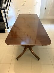 Antique Figured Mahogany Extending Dining Table