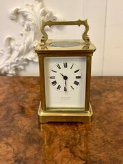 Antique French Brass Carriage Clock 