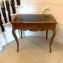 Antique French Walnut Marquetry Inlay Writing Desk