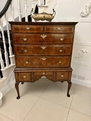 Antique George I Walnut Chest On Stand