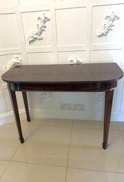 Antique Georgian Mahogany Demi Lune Console Table
