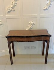 Antique Georgian Mahogany Serpentine Card Table