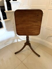 Antique Georgian Mahogany Tilt Top Tripod Table 