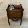Antique Georgian Mahogany Tray Top Bedside Table