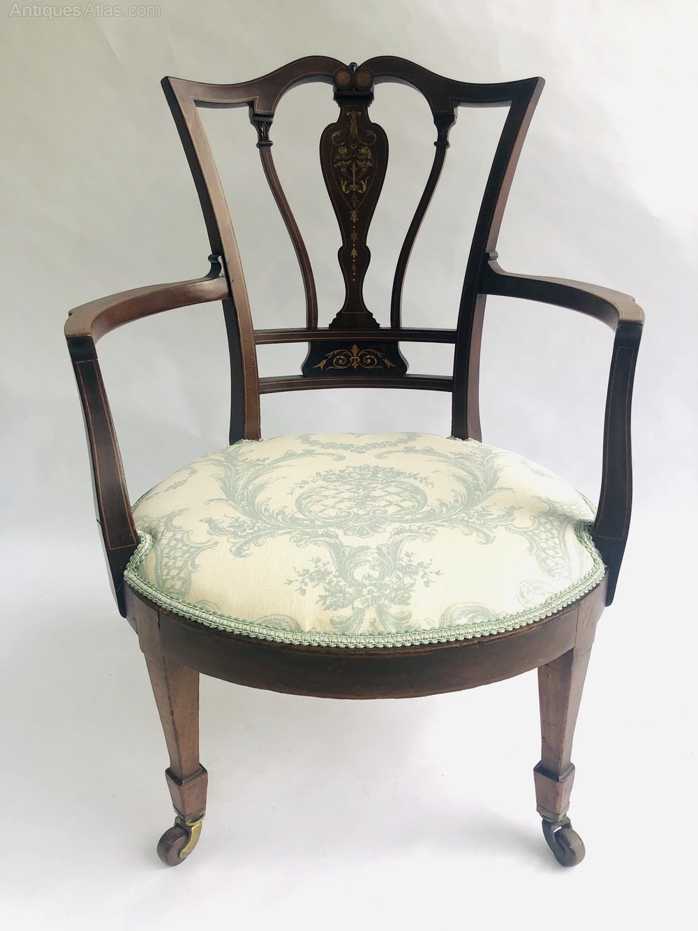 Antique Inlaid Mahogany Armchair Antiques Atlas