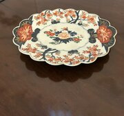 Antique Japanese Imari Scalloped Dish
