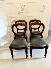 Antique Mahogany Balloon Back Dining Chairs