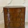 Antique Mahogany Bow Fronted Chest of 5 Drawers 