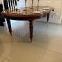 Antique Victorian Mahogany Extending Dining Table  Wind Out Oval Dining Table on Castors