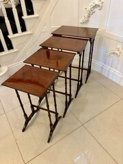 Antique Mahogany Quartetto Nest Of Tables