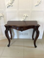 Antique Mahogany Serpentine Console Hall Table