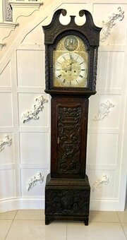 Antique Quality 18th Century Oak Longcase Clock
