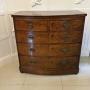 Antique Quality Bow Front Chest of 5 Drawers