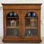 Antique Quality Figured Mahogany Glazed Bookcase