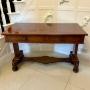 Antique Quality Figured Mahogany Writing Table